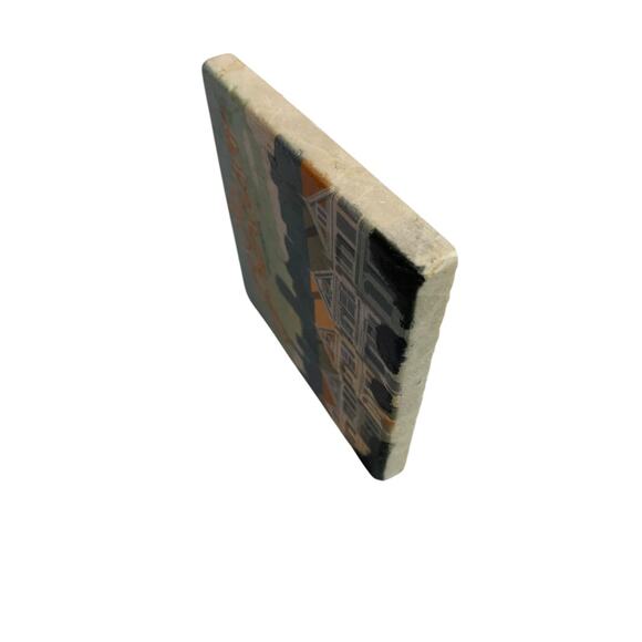 San Francisco Tile Cork Backed Souvenir Drink Coaster 4 Inch - Picture 5 of 6